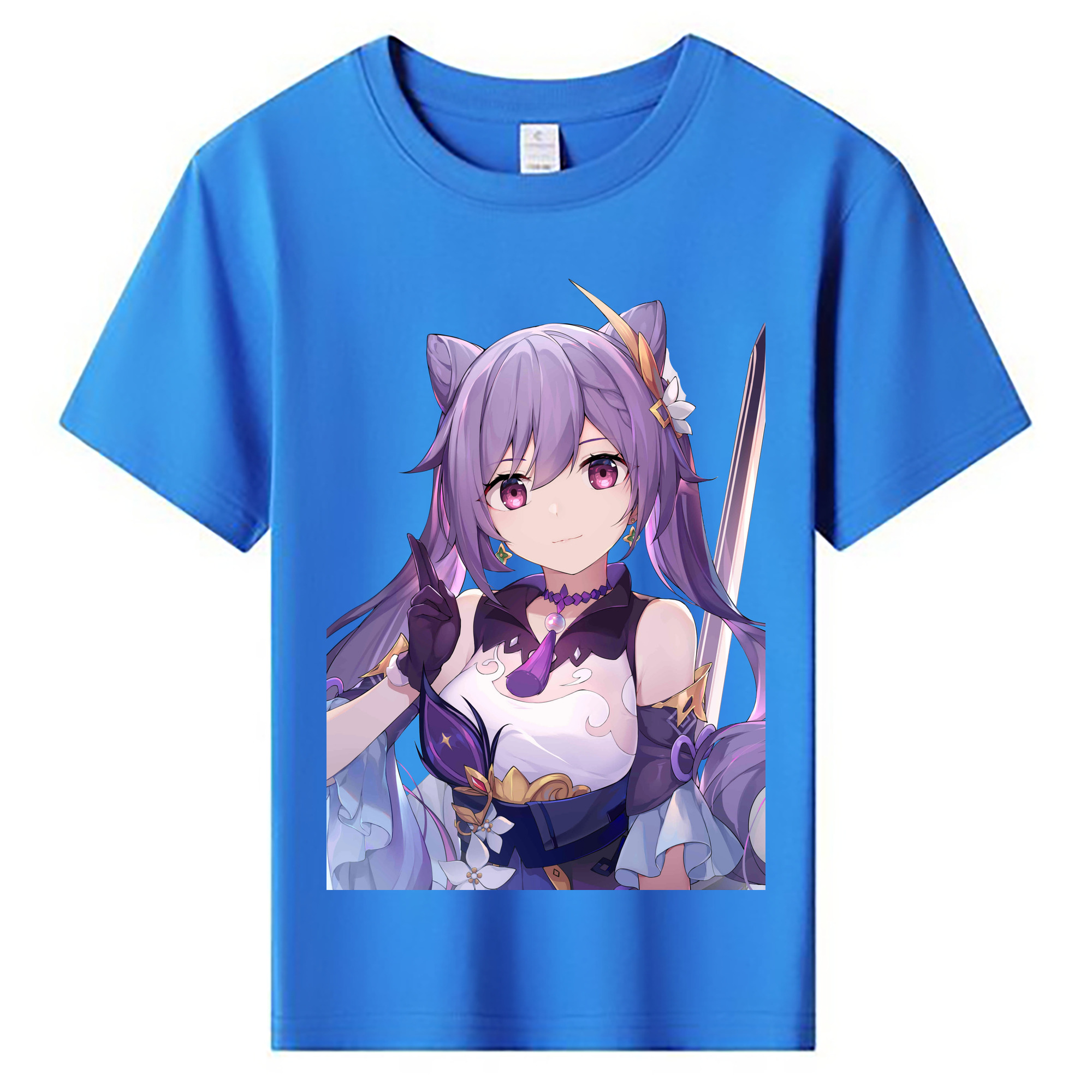 げんし神 刻晴 こくせい genshin Kokusei 綿100％キッズTシャツ（フロントプリント）